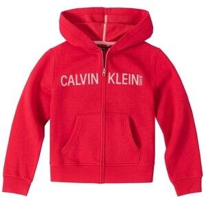 Kids' Logo Fleece Hoodie with Full-Zip Front & Functional Pockets size 5